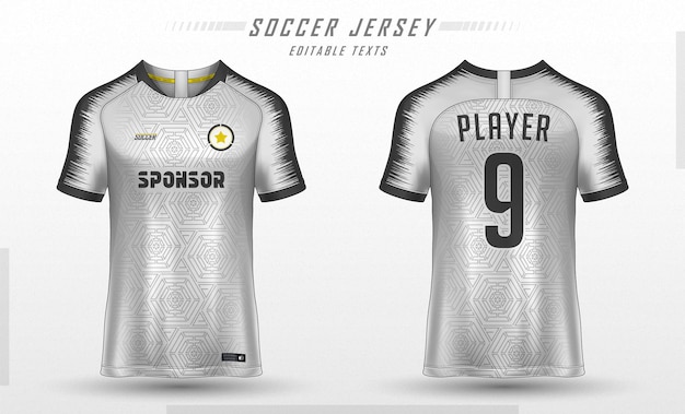 Vector gratuito diseño de camiseta deportiva de plantilla de camiseta de fútbol