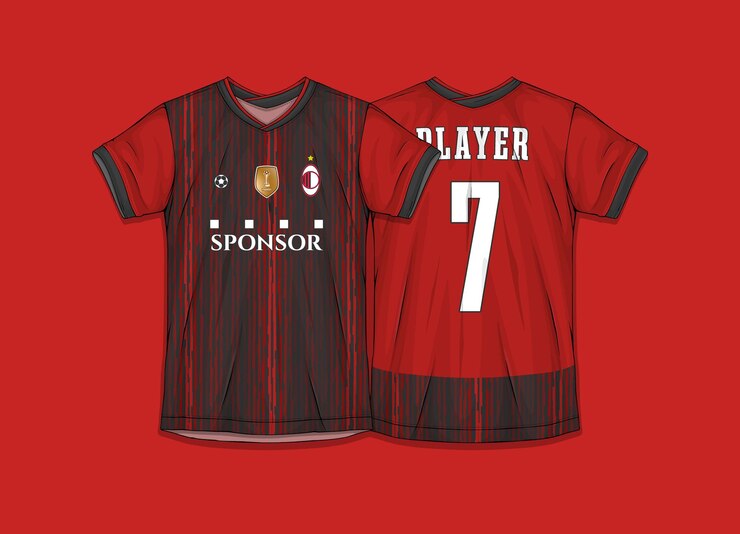 Vector gratuito diseño de camiseta de fútbol para el diseño de camiseta deportiva de sublimación