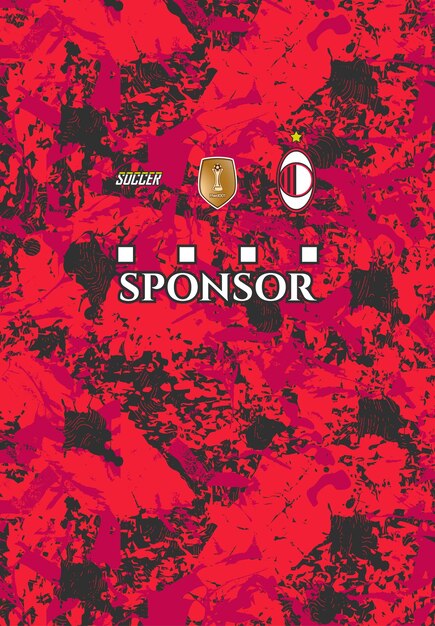 Diseño de camiseta de fútbol para sublimación.
