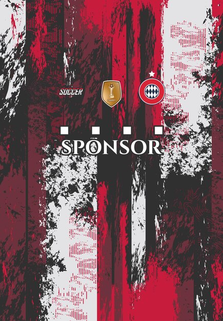 Diseño de camiseta de fútbol para sublimación.