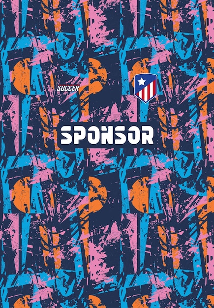 Vector gratuito diseño de camiseta de fútbol para sublimación.