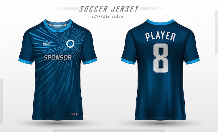 Vector gratuito diseño de camisetas deportivas de fútbol