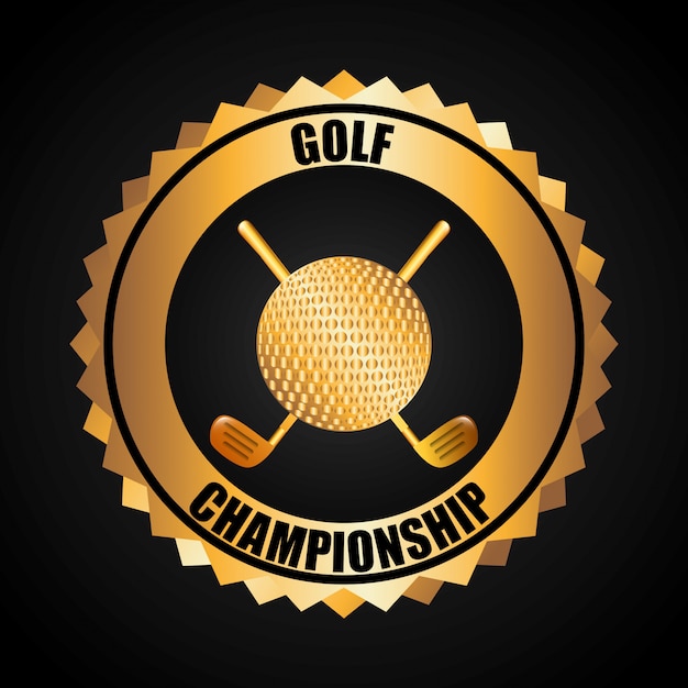 Vector gratuito diseño del campeonato de golf