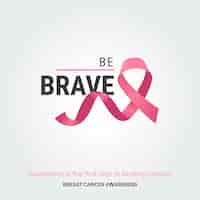 Vector gratuito diseño de cáncer de mama champion pink resilience
