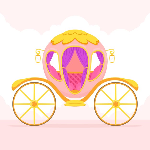 Diseño de carro de cuento de hadas