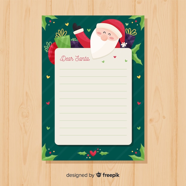 Vector gratuito diseño de carta de navidad