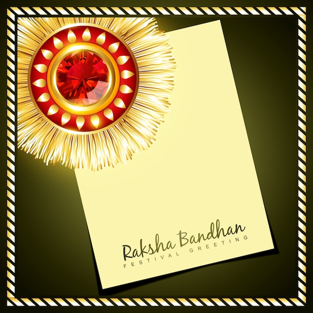Diseño de carta para raksha bandhan