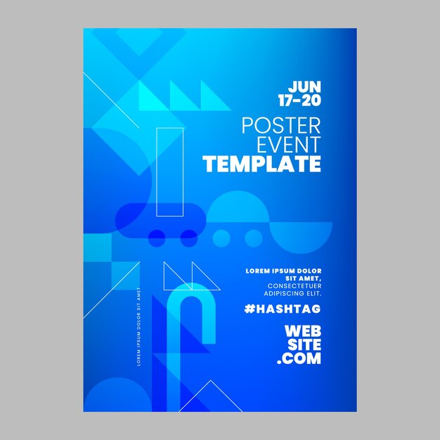 Diseño de cartel abstracto degradado