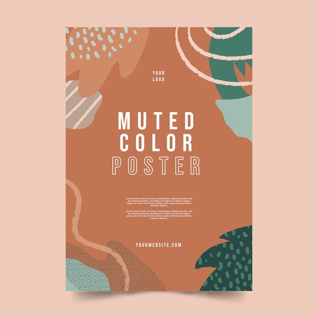 Diseño de cartel de colores apagados dibujado a mano