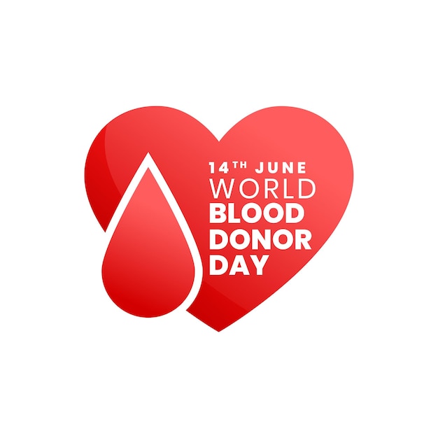 Diseño del cartel del concepto del día mundial del donante de sangre internacional