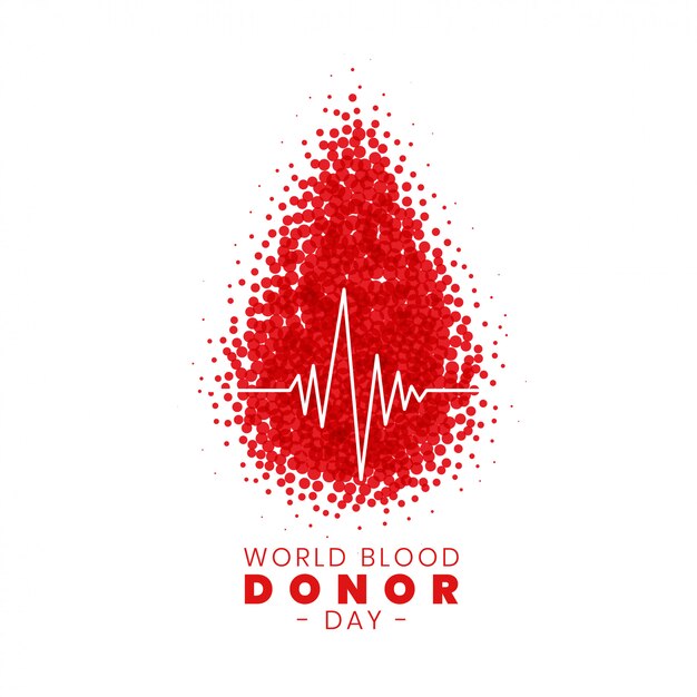 Diseño del cartel del concepto del día mundial del donante de sangre