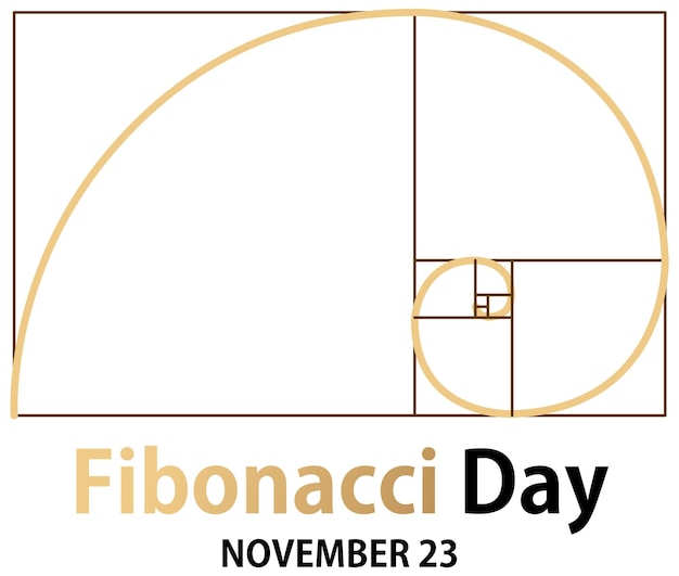 Diseño del cartel del día de fibonacci.