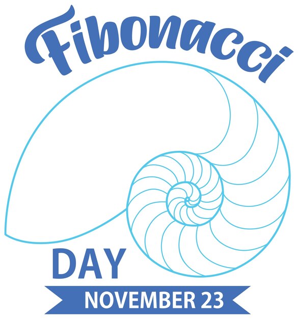 Diseño del cartel del día de fibonacci.