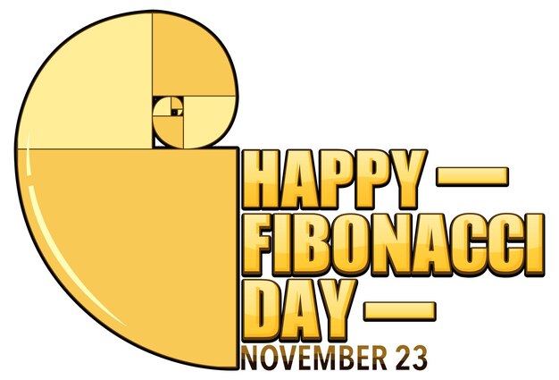 Diseño del cartel del día de fibonacci.