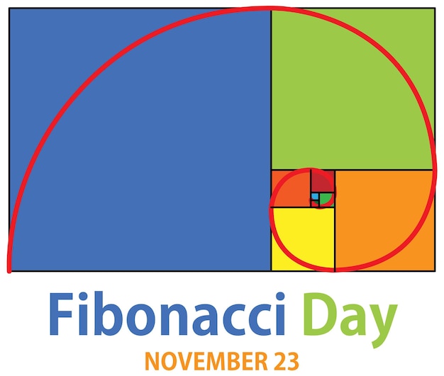Vector gratuito diseño del cartel del día de fibonacci.