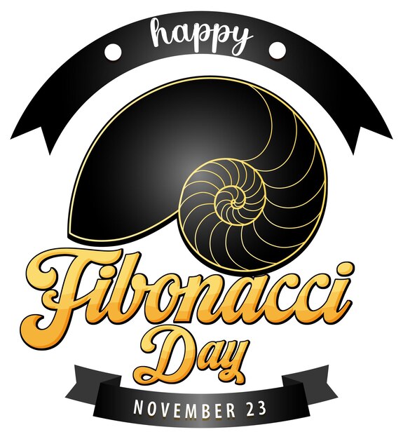 Diseño del cartel del día de fibonacci.