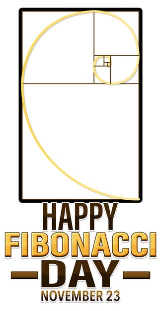 Diseño del cartel del día de fibonacci.