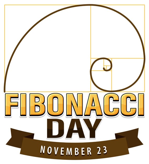 Diseño del cartel del día de fibonacci.