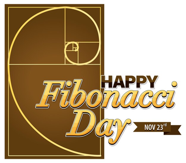 Vector gratuito diseño del cartel del día de fibonacci.