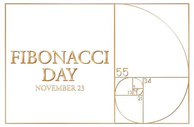 Diseño del cartel del día de fibonacci.