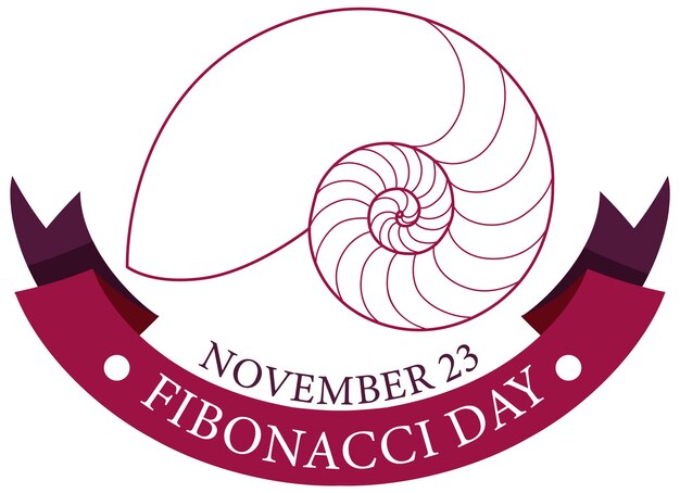 Diseño del cartel del día de fibonacci.