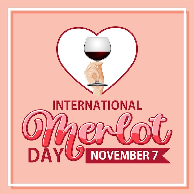 Vector gratuito diseño del cartel del día internacional del merlot.