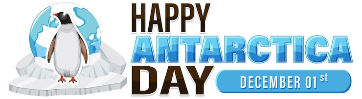Vector gratuito diseño de cartel feliz día de la antártida.