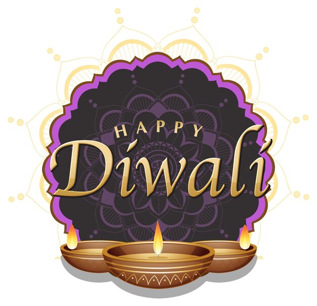 Diseño de cartel de feliz día de Diwali