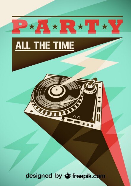 Diseño de cartel para fiestas, formato vectorial