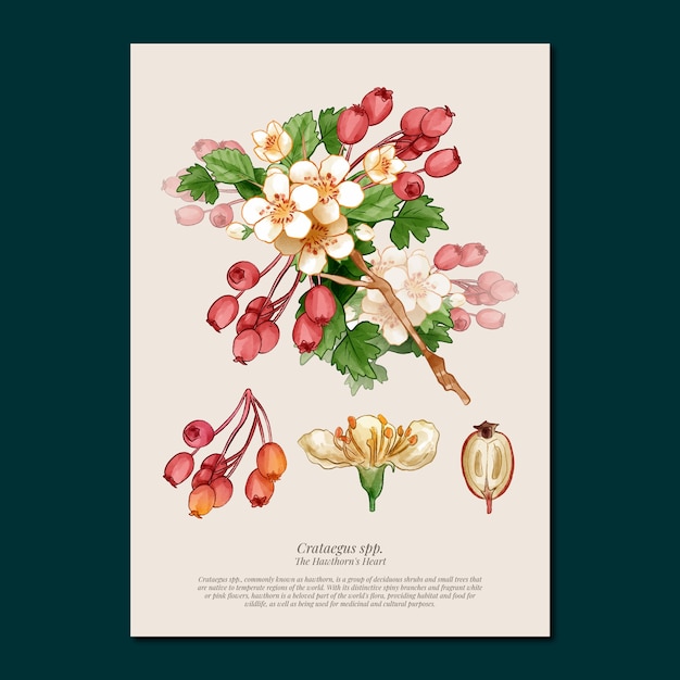Diseño de cartel de jardín botánico.