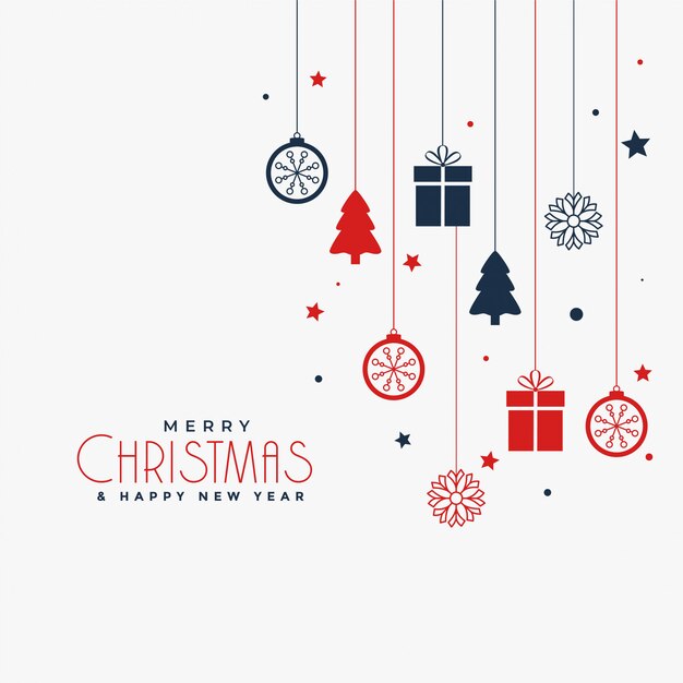 Diseño de cartel navideño con elementos decorativos.