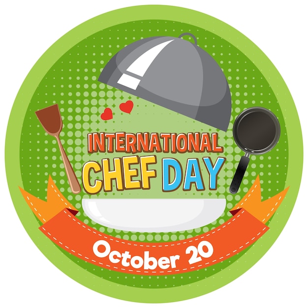 Vector gratuito diseño de carteles del día internacional del chef