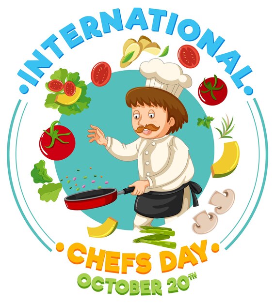 Diseño de carteles del Día Internacional del Chef