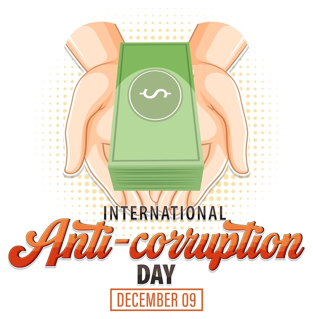 Vector gratuito diseño de carteles del día internacional contra la corrupción.