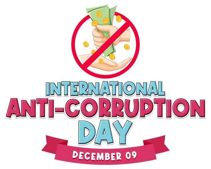 Vector gratuito diseño de carteles del día internacional contra la corrupción.