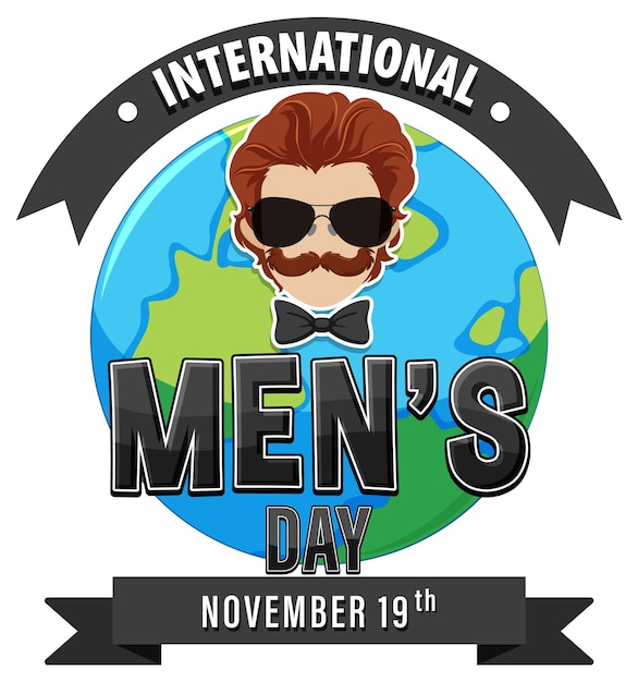 Vector gratuito diseño de carteles del día internacional de los hombres.