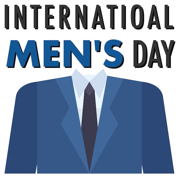 Vector gratuito diseño de carteles del día internacional de los hombres.