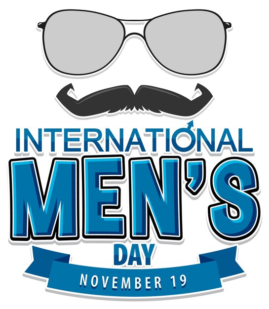 Diseño de carteles del día internacional de los hombres.