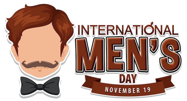 Vector gratuito diseño de carteles del día internacional de los hombres.