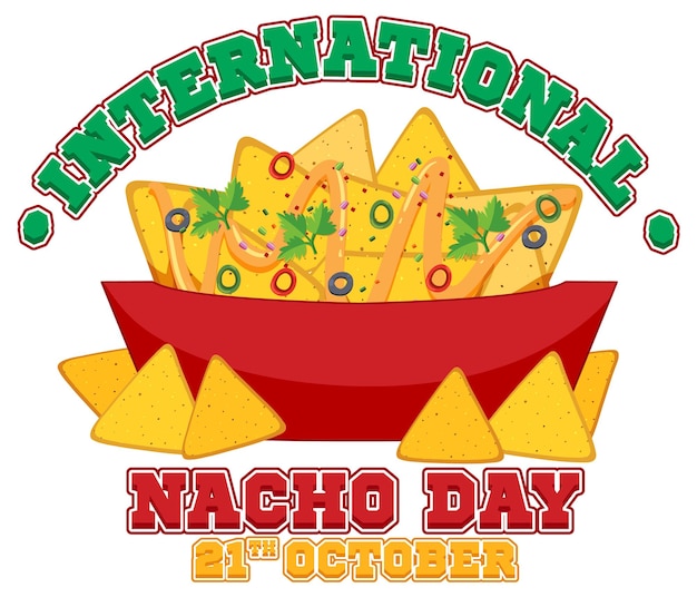 Vector gratuito diseño de carteles del día internacional del nacho