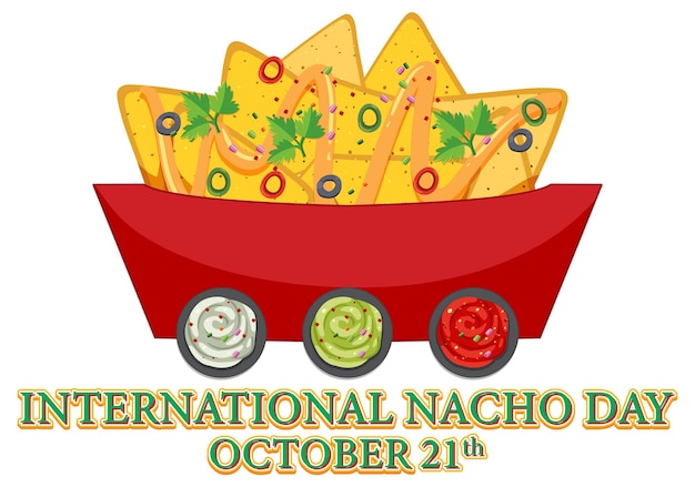 Vector gratuito diseño de carteles del día internacional del nacho