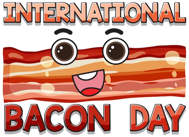 Diseño de carteles del día internacional del tocino.