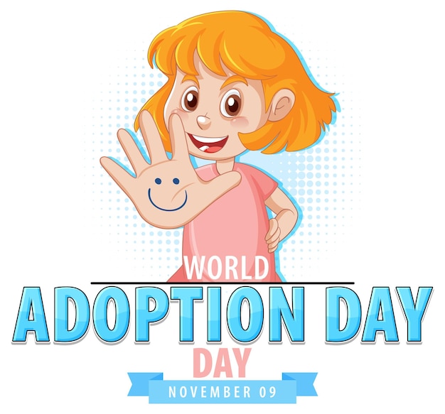 Vector gratuito diseño de carteles del día mundial de la adopción