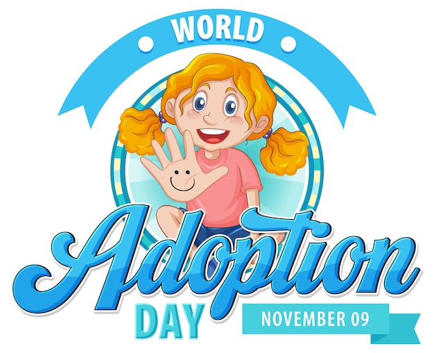 Vector gratuito diseño de carteles del día mundial de la adopción