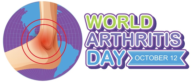 Vector gratuito diseño de carteles del día mundial de la artritis