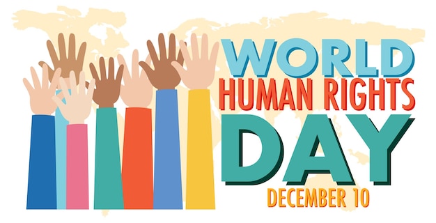 Vector gratuito diseño de carteles del día mundial de los derechos humanos