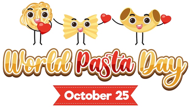 Vector gratuito diseño de carteles del día mundial de la pasta