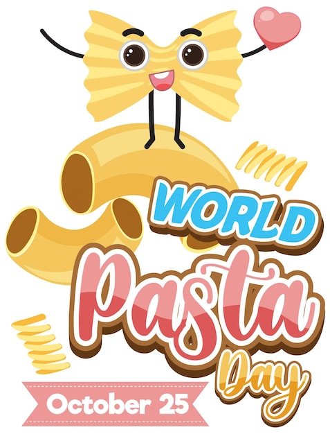 Diseño de carteles del día mundial de la pasta