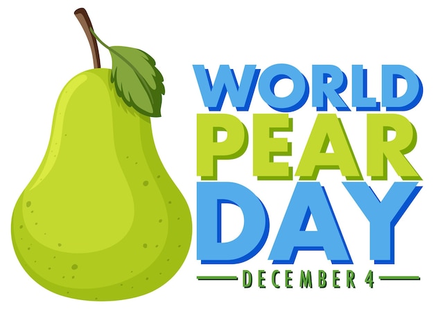 Vector gratuito diseño de carteles del día mundial de la pera