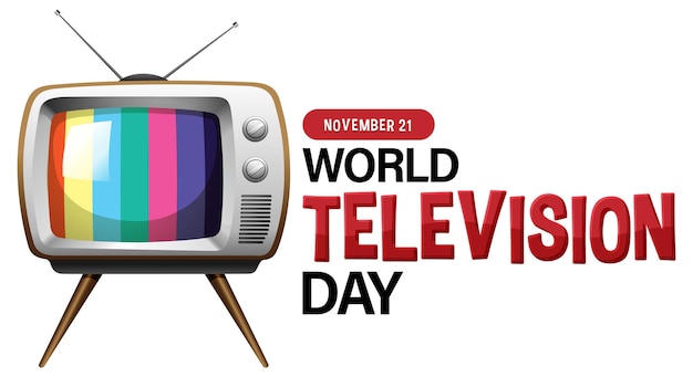 Diseño de carteles del día mundial de la televisión.